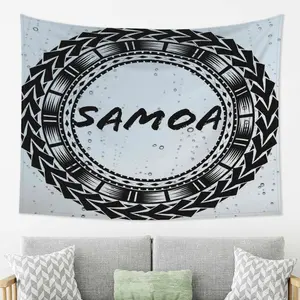 Samoan Traditional Motifs Design Tapestry Art, Fashion-themed, Suitable for Bedroom, Living Room, Dormitory Decoration, an Ideal Birthday or Anniversary Gift, Also Suitable for Unique and Creative Gifts, the Perfect Present for Fans and Enthusiasts