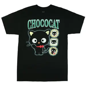 Sanrio Hello Kitty Shirt Men's Chococat Waving Short Sleeve Graphic Tee