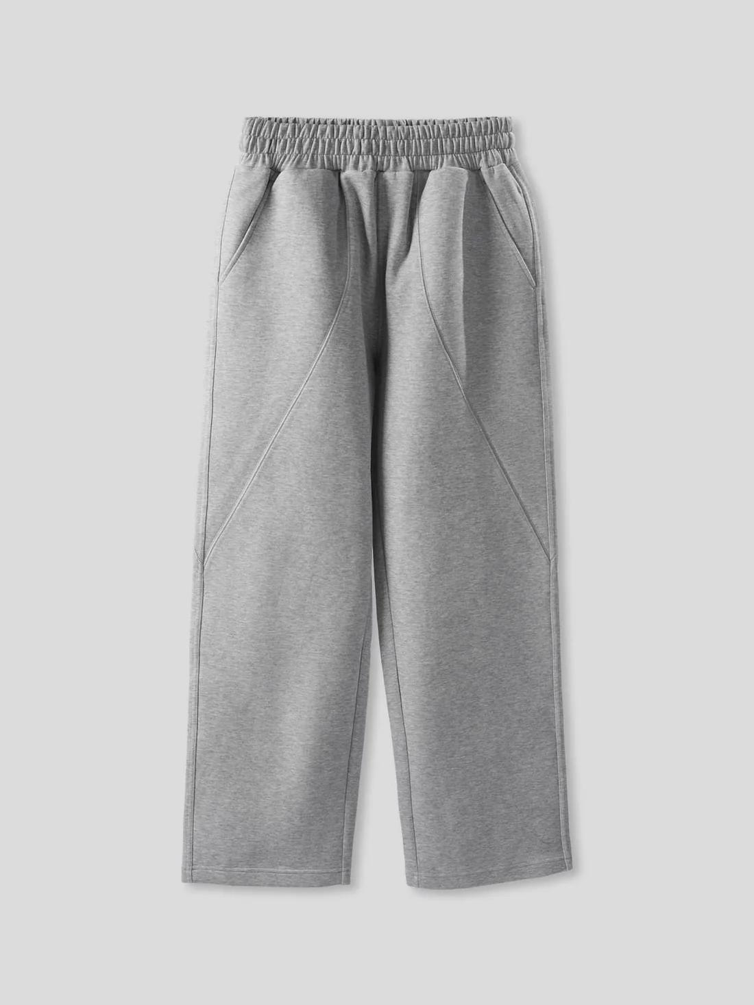 Fioboc Men‘s CozySpacer Fall Drawstring Wide Leg Pants Curved Design