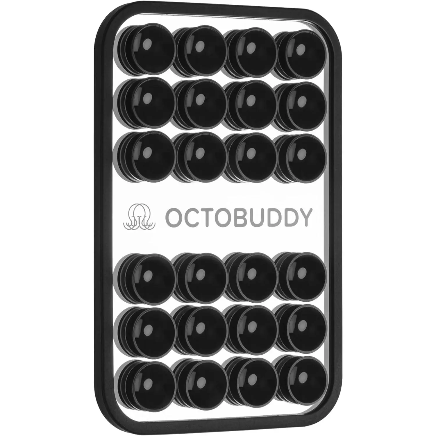 OCTOBUDDY Mirror - OG Suction Cup Phone Mount - Silicone Suction Grip Mobile Holder with Built-in Mirror - Hands-Free Selfies and Videos - Content Creator Accesory - 2.6″ x 3.9″, Empire Strikes Black