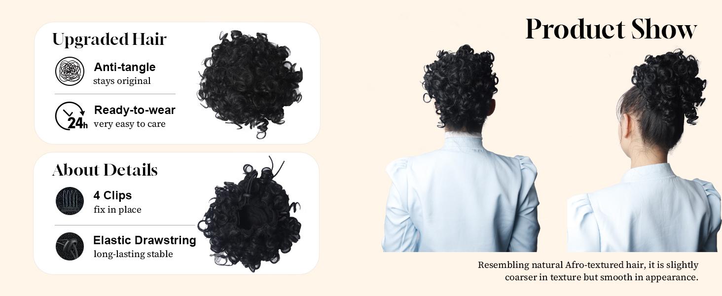 VOSILK Lommel Messy Bun Hair Piece for Women 90g Elastic Drawstring Loose Wave Curly Hair Buns HairPiece Synthetic Hair Bun Hair Extensions for Women Daily Use VOSILK Lommel Messy Bun Hair Piece for Women 90g Elastic Drawstring Loose Wave Curly Hair Buns HairPiece Synthetic Hair Bun Hair Extensions for Women Daily Use