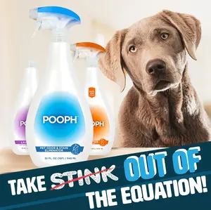 Pooph Pet Odor Eliminator 32oz Spray - Dismantles Odors on a Molecular Basis for Dogs, Cats, Fresheners, Urine, Poop, Pee & Furniture Deodorizer