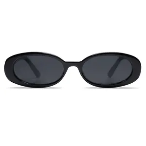VANLINKER Polarized Retro Oval Sunglasses for Women and Men Small 90s Style