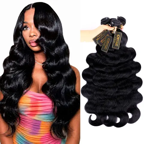 QTHAIR Brazilian Body Wave Bundles/Straight /LooseDeep Wave/Burmese Curly Bundle 100% Human Hair 5x5 HD Lace / 4x4 Transparent Lace Closure 1B Natural Color Weft Hair Extensions for Quick Weave Traditional Sew in for Black Women #TikTokShopFallDealsForYou