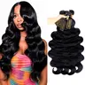 QTHAIR Brazilian Body Wave Bundles/Straight /LooseDeep Wave/Burmese Curly Bundle 100% Human Hair 5x5 HD Lace / 4x4 Transparent Lace Closure 1B Natural Color Weft Hair Extensions for Quick Weave Traditional Sew in for Black Women #TikTokShopFallDealsForYou