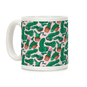 Plants Pattern Ceramic Coffee Mug - Reusable, Washable, Stylish Drinkware for Coffee, Tea & More