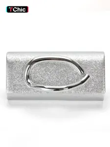 Elegant square-handle ladies' evening clutch, Formal Clutch, fashionable glossy handbag, clutch, wallet, crossbody bag, Crossbody Clutch Purse, perfect for weddings, parties and banquets.