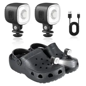 Zorara 2pcs LED Headlights Lights for Croc, 72 Hours in The Dark, 3 Modes, Hand-Free Clip Flashlight for Crocs Clog Shoes, Camping, Dog Walking, Night Walking Shoes Charms Footwear Accessory