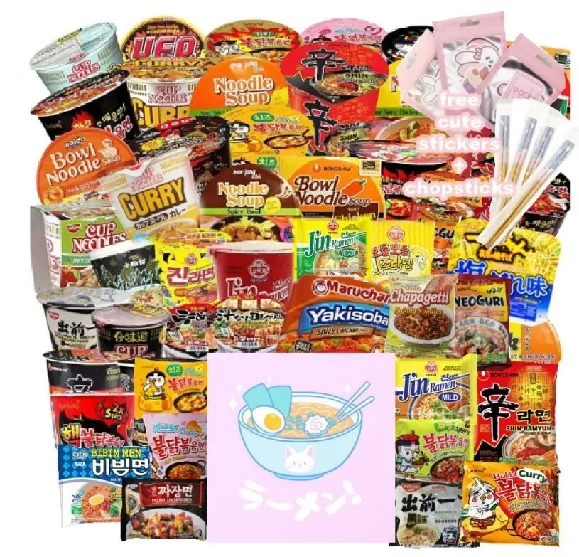 Asian Korean Japanese Chinese mystery instant ramen box (customizable)