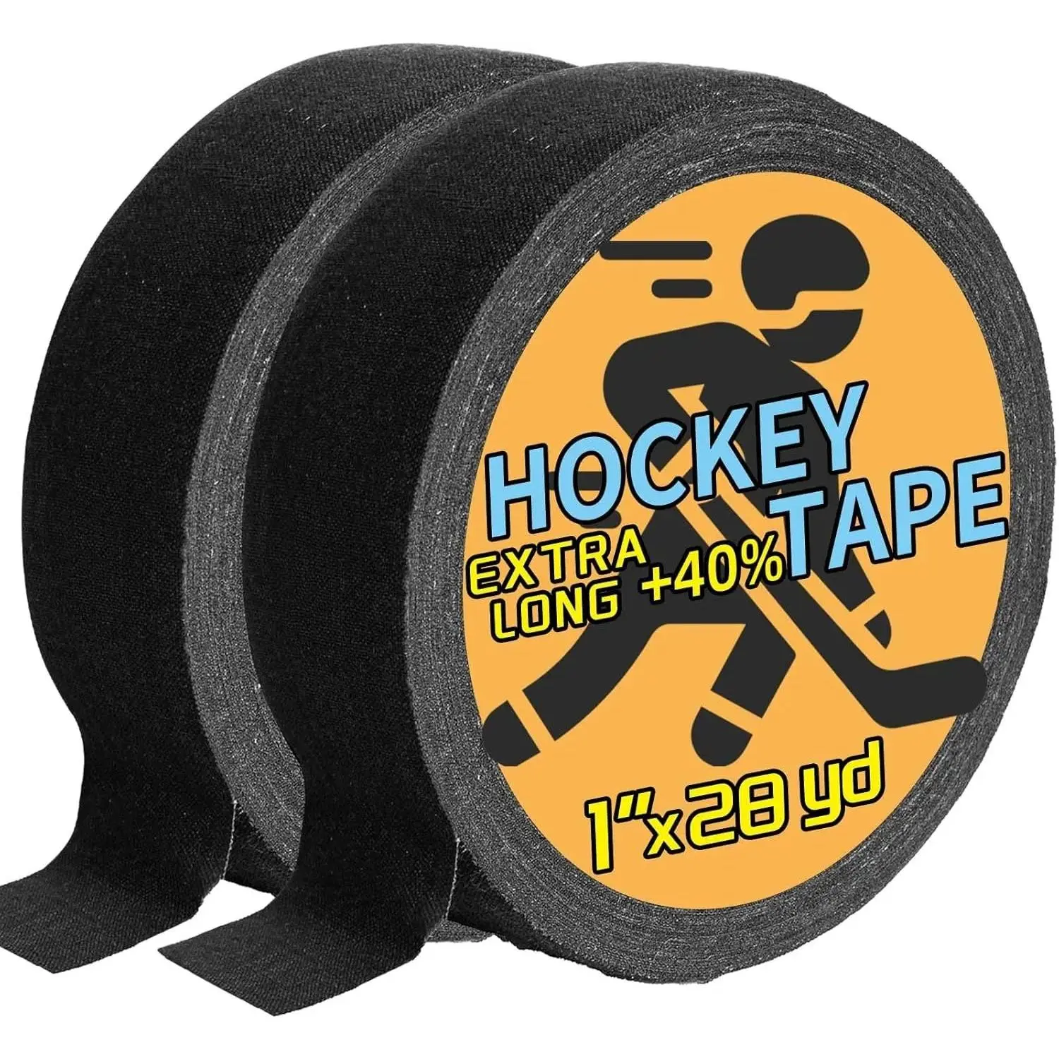 2 Rolls Hockey Tape, Multipurpose Cloth Tape Goon Grip Tape for Lacrosse Stick, Baseball & Softball Bats, Rackets, Pullup Bars, Gardening Tools, Gym, Sports Handle