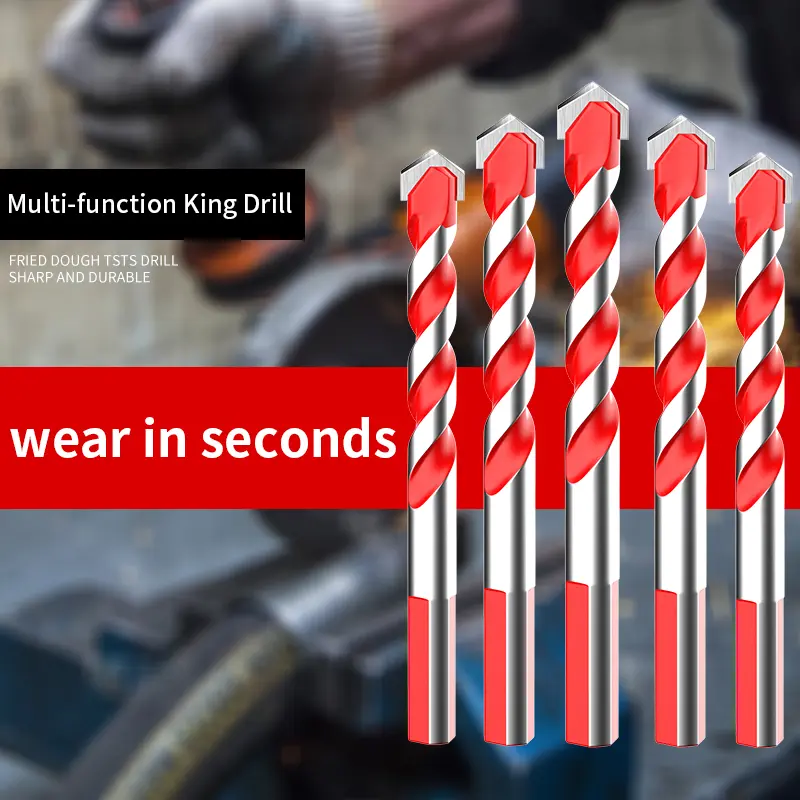 Ultimate Heavy-Duty Drill Bit Set - Multi-Purpose Drill Bits with Tungsten Carbide Tips for Hard Metals, Steel, Tiles, Concrete, Glass, Brick, and Wood. Sizes: 6/8/10/12mm. Drill bits for electric drills.