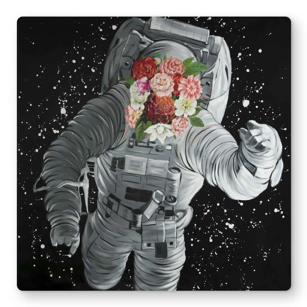 Begin Home Decor C1MP1616HTZY1K 16 x 16 in. Dreaming of Space Wall Art - Illustrative Astronomy Metal Print Decor