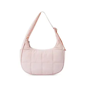 Women's Solid Color Quilted Shoulder Bag, Fashionable Large Capacity Underarm Bag for Daily Used, Casual Trendy Versatile High-quality Daily Commuting Bag
