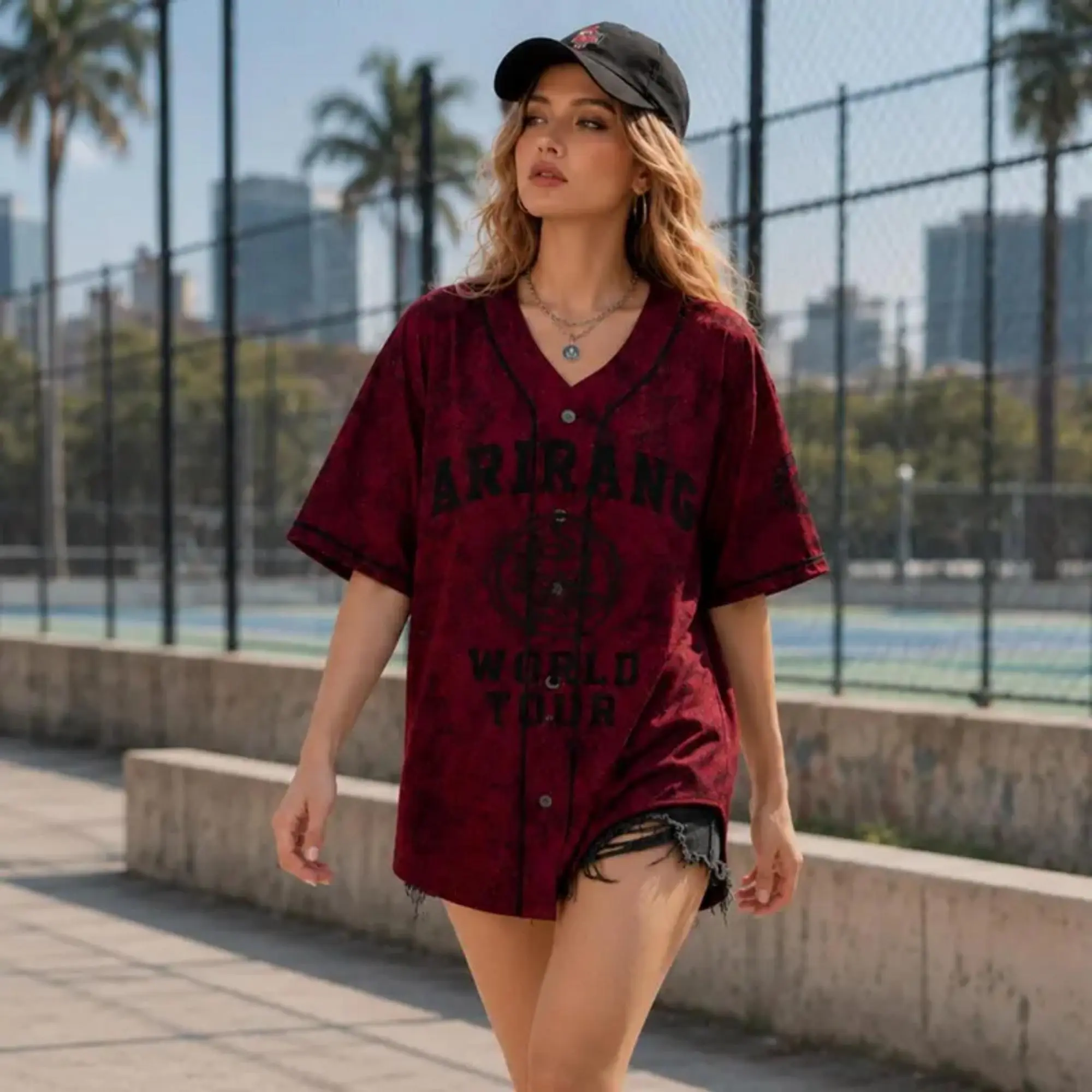 Unisex Custom Polyester Apparel Jersey - Ariang 2026 Tour Concert Wear, Personalized Name Number, Fitted Cut Short Sleeve Athletic Tops, Baseball/Softball Fan Gift