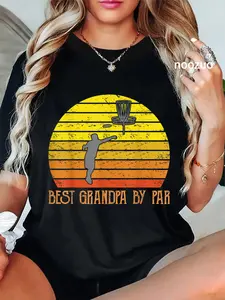 100% Cotton Disc Golf Best Grandpa by Par Shirts Design