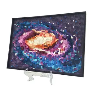 2100PCS The Milky Way Galaxy Building Blocks Nebula Pixel Painting Starry Night Micro Assemble Bricks Toys Gift For Adult Teens