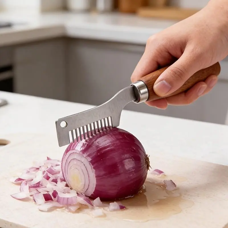 Garlic Chopper Tool, Efficient Herb and Garlic Dicer, Perfect for Home and Restaurant Prep, Uniformly Cuts Herbs and Garlic