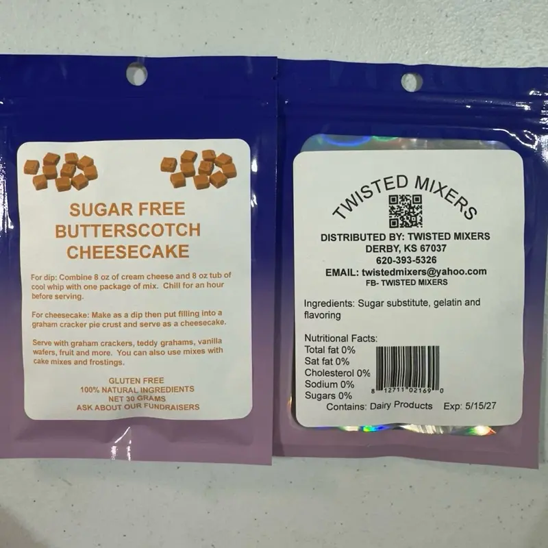 Sugar free butterscotch cheesecake cake mix