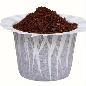50pcs Disposable Paper Filters for Keurig, Reusable K-Cup Compatible, Single Serve Fillable Capsules, 1 Layer Material, Suitable for All Brands, Single Serve Coffee | Cylindrical Filter Design | Efficient Coffee Brewing, Coffee Filter