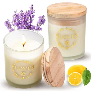Scented Candles Gift Set 2 Pack(Lavender, lemon),Aromatherapy Candle Gifts for ,Ideal for Birthday,Valentine's Day,Christmas,Thanksgiving