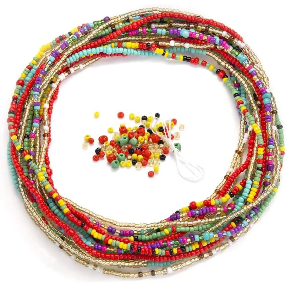 Elastic Waist Beads Plus Size for Women 31-49Inch Adjustable Beaded Body Chain Belly Bracelet  Beads Waistbeads