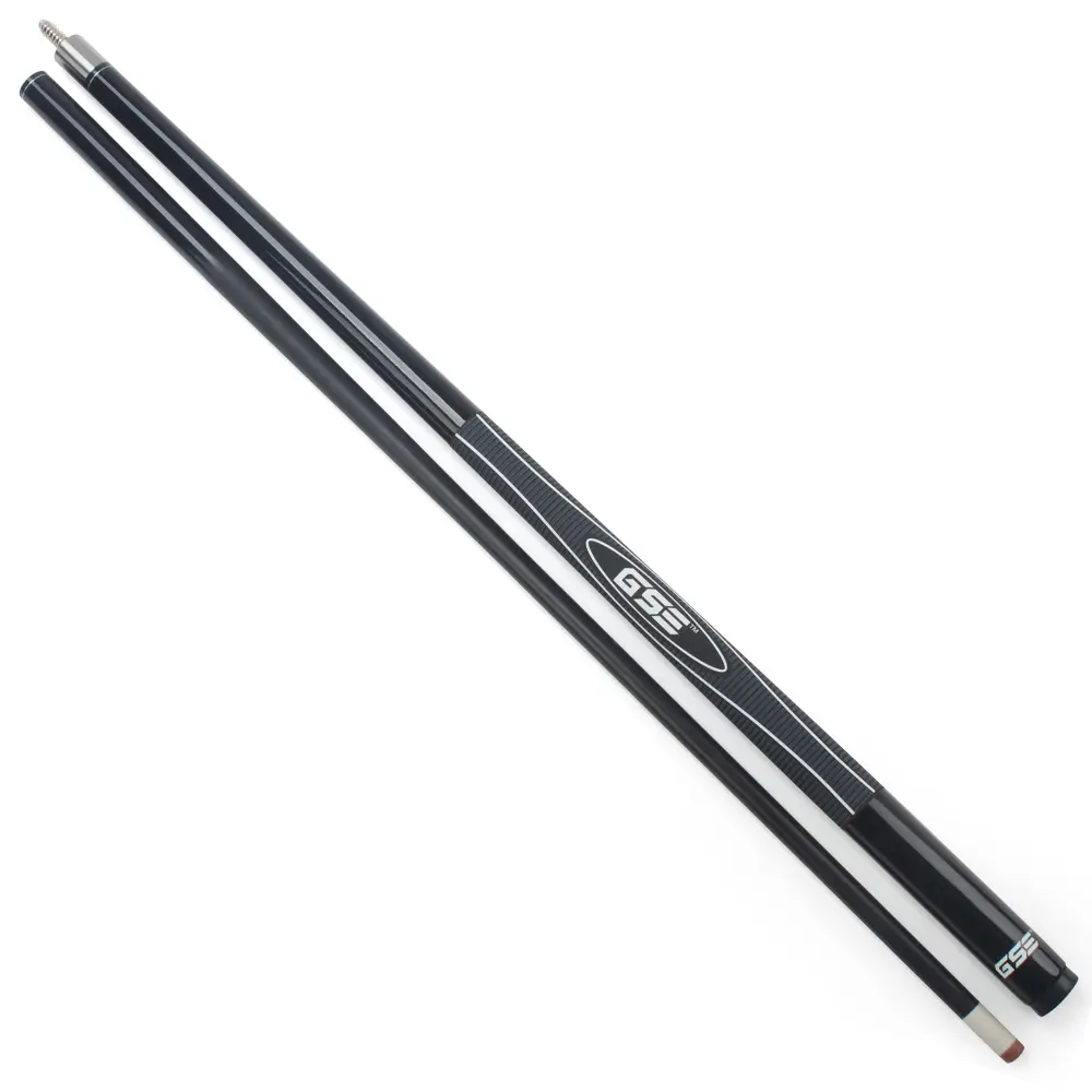 58" 2-Piece Slick Black Fiberglass Graphite Composite Billiard Pool Cue Stick