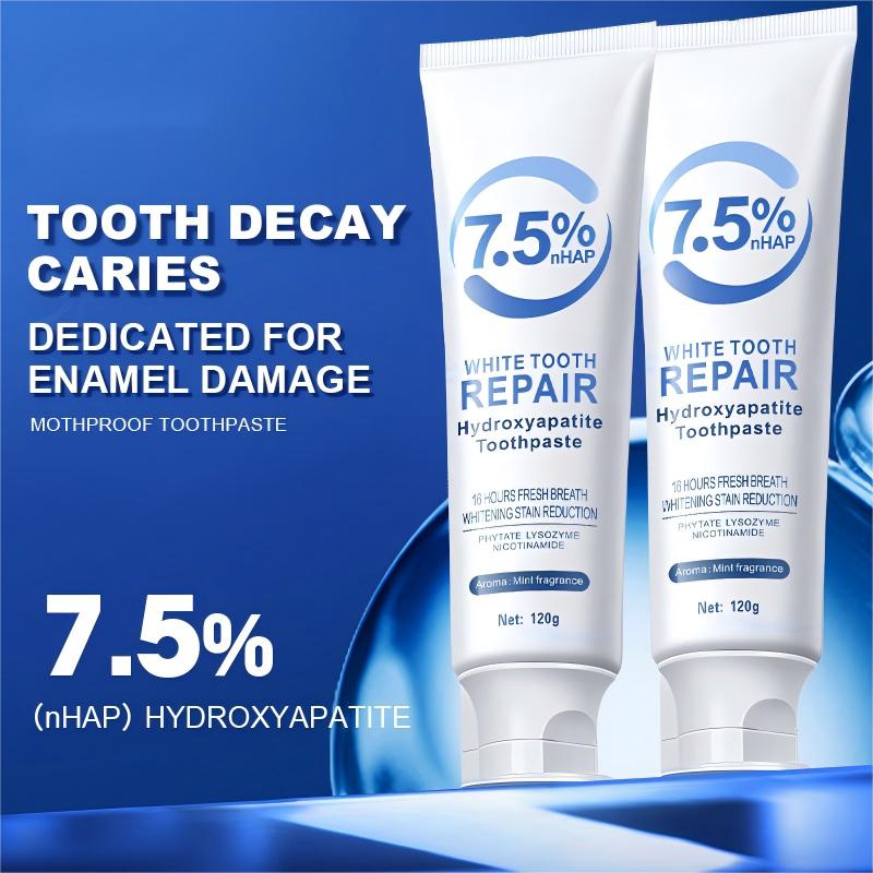 3 PCS 7.5% Hydroxyapatite Toothpaste,Gentle and Effective Formula,Fresh Mint Flavor, for Sensitive Teeth,Deep Cleansing Toothpaste