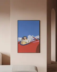 [SALE UP TO 50% + FREE SHIP] Porco Rosso Studio Ghibli Poster - Hayao Miyazaki Movie Wall Art, Pilot Pig Aviation Print, Anime Aesthetic Deco