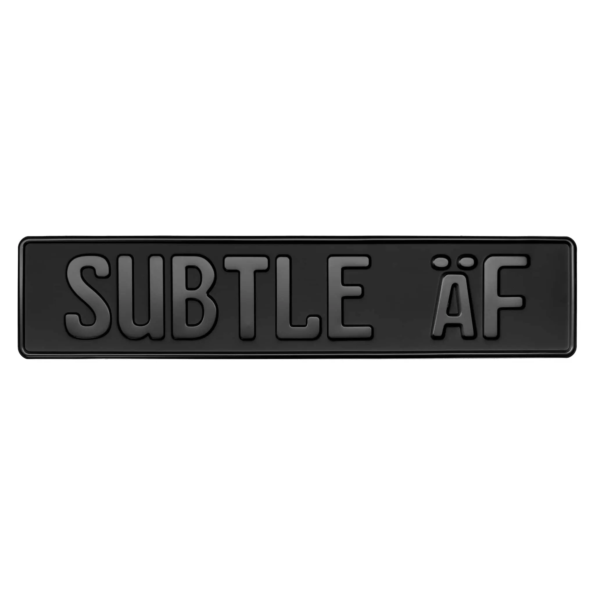 Black Plate Black Text