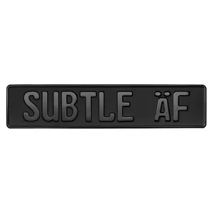 Black Plate Black Text