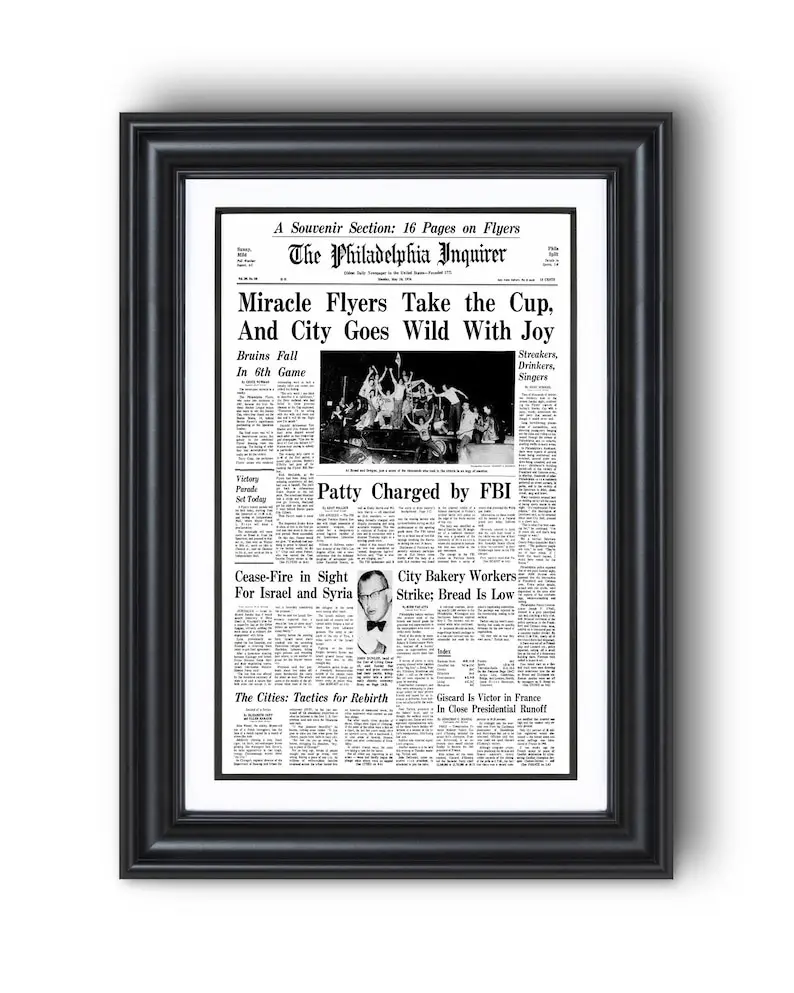 [Unframed] 1974 Philadelphia Flyers Stanley Cup Champions  Poster Print