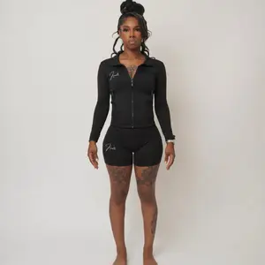 Two Piece Zip Up Set
