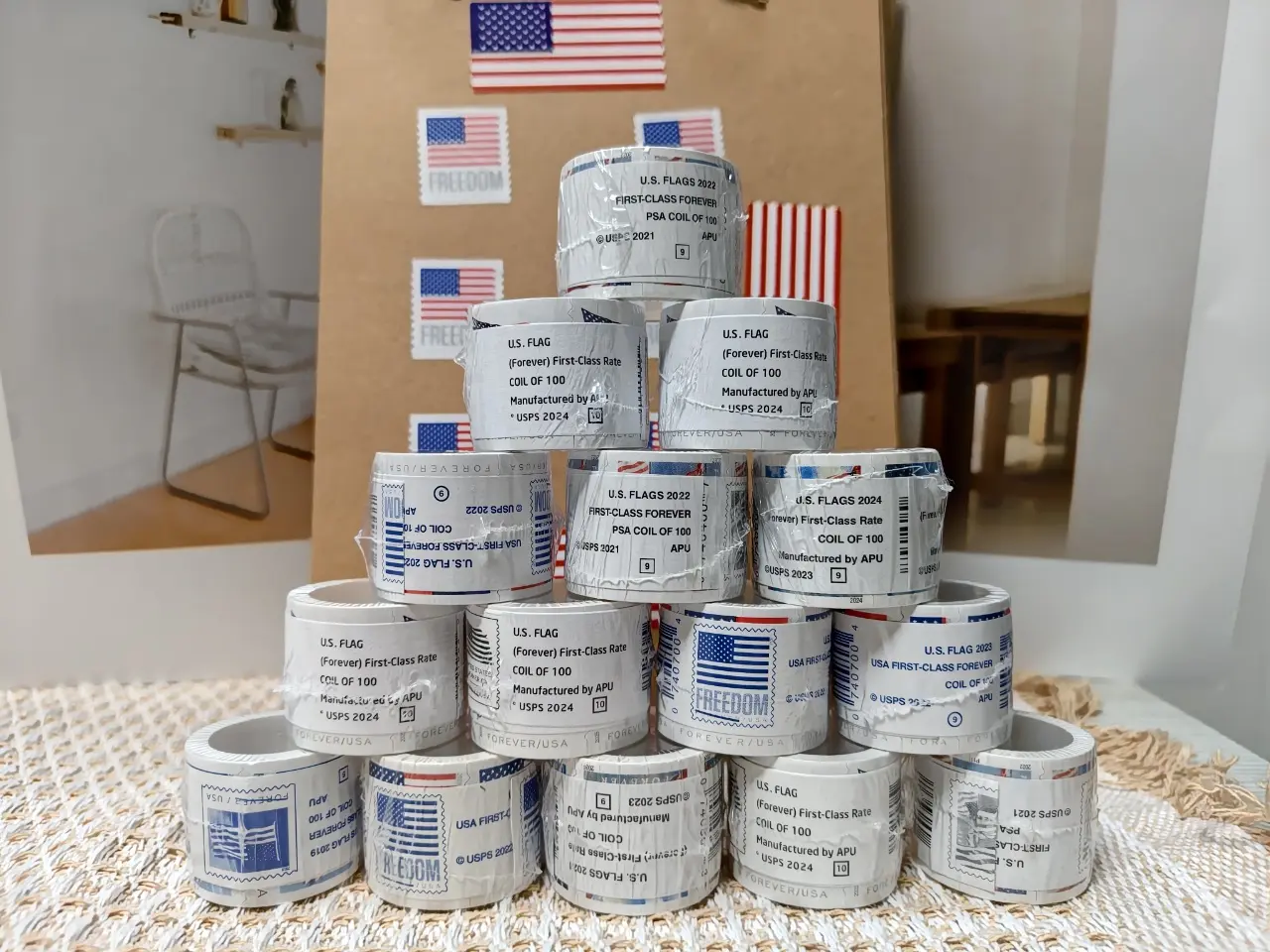 24 25 23 Adhesive Label Decoration Preferred, Seasonal Projects Easy to Daily Holiday for Use,1 roll 100 PCS