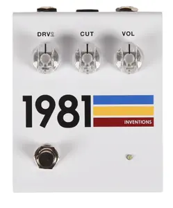 1981 Inventions DRV Overdrive Pedal White Hyperfade. NEW, (Authorized Dealer)