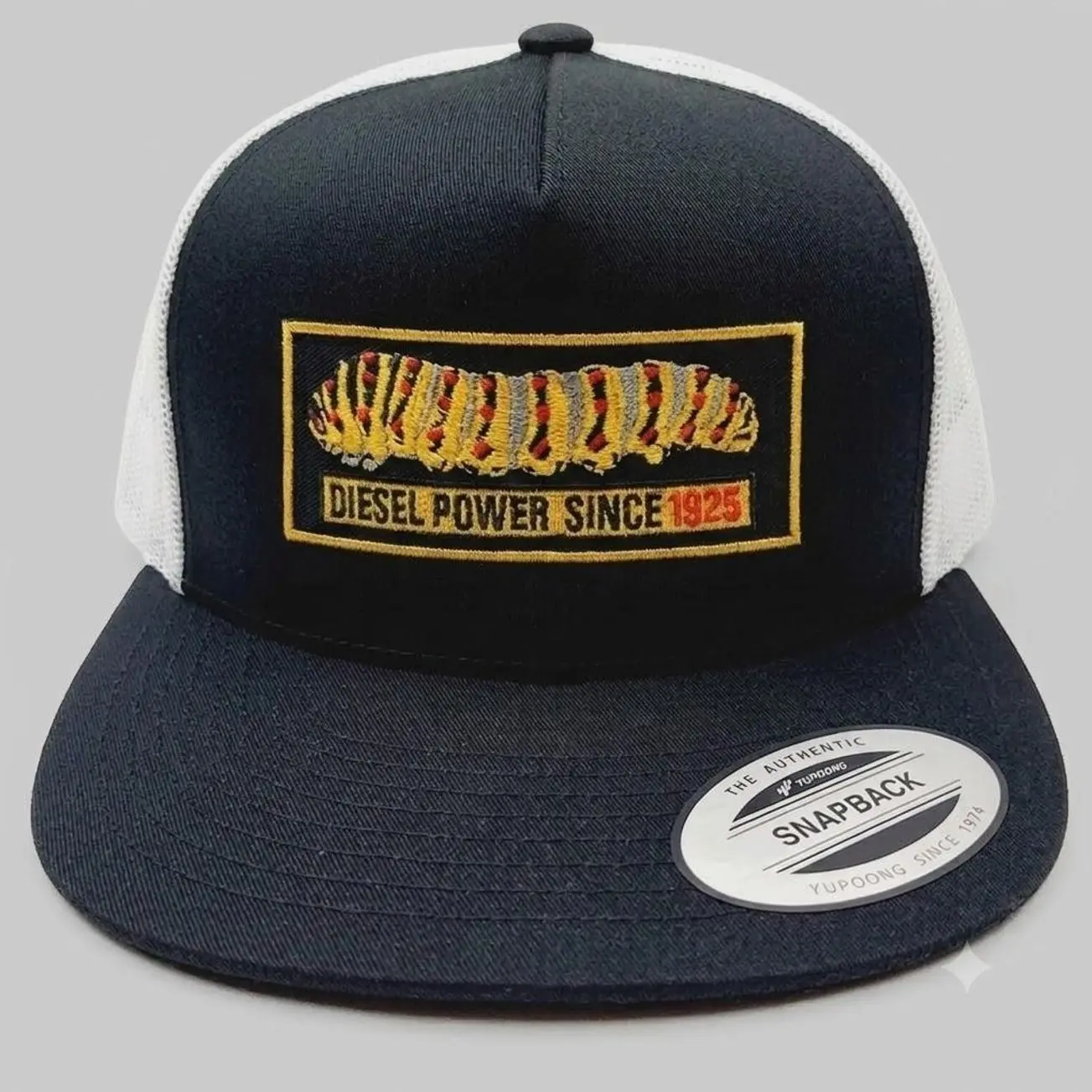 Caterpillar Embroidered Patch Retro Hat Trucker Hat Many Colors Snapback Hat, Unisex Casual Street Style, Gift Idea For Her Him, Unisex Everyday Wear