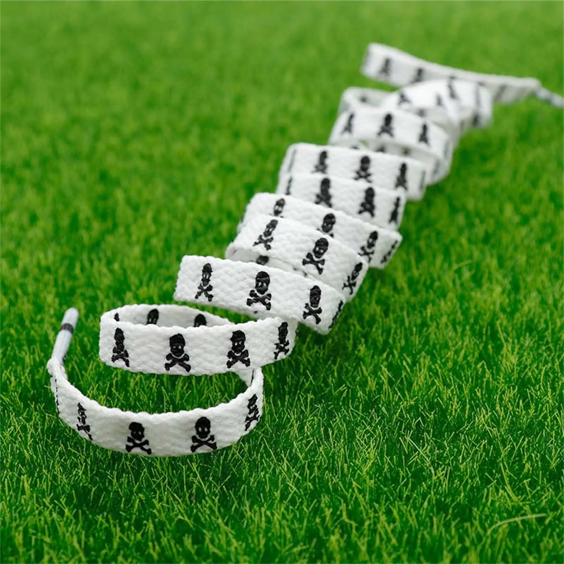 Skull-Patterned Shoelaces, Eli Brand 2-Pair Printed Shoelace Set for Shoes