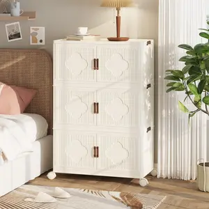 Super Large Foldable Stackable Storage Bins with Lid | Custom Sturdy Organizer for Home & Office