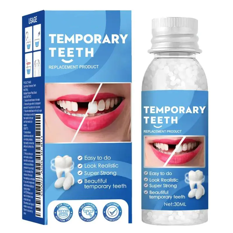 Self Molding Dental Gel Denture Kit, Temporary Fillings for Cavities & Teeth, Fake Tooth Replacement Resin for Oral Care, Self Molding Dentures