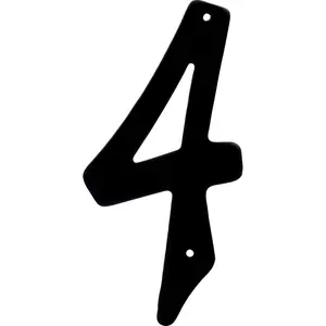 Hillman Group 841624 4 in. Nail-On Black Aluminum House Number - 4 - 3 Piece