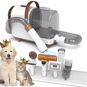 Dog Cat Hair Vacuum & Dog Grooming Kit with 2.5L Dust Cup, 7 Pet Grooming Tools for Shedding, Includes Pet Clipper Nail Grinder