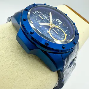 Invicta Coalition Forces Men's Watch 42mm Dial Blue Dial Blue Ionized Bracelet