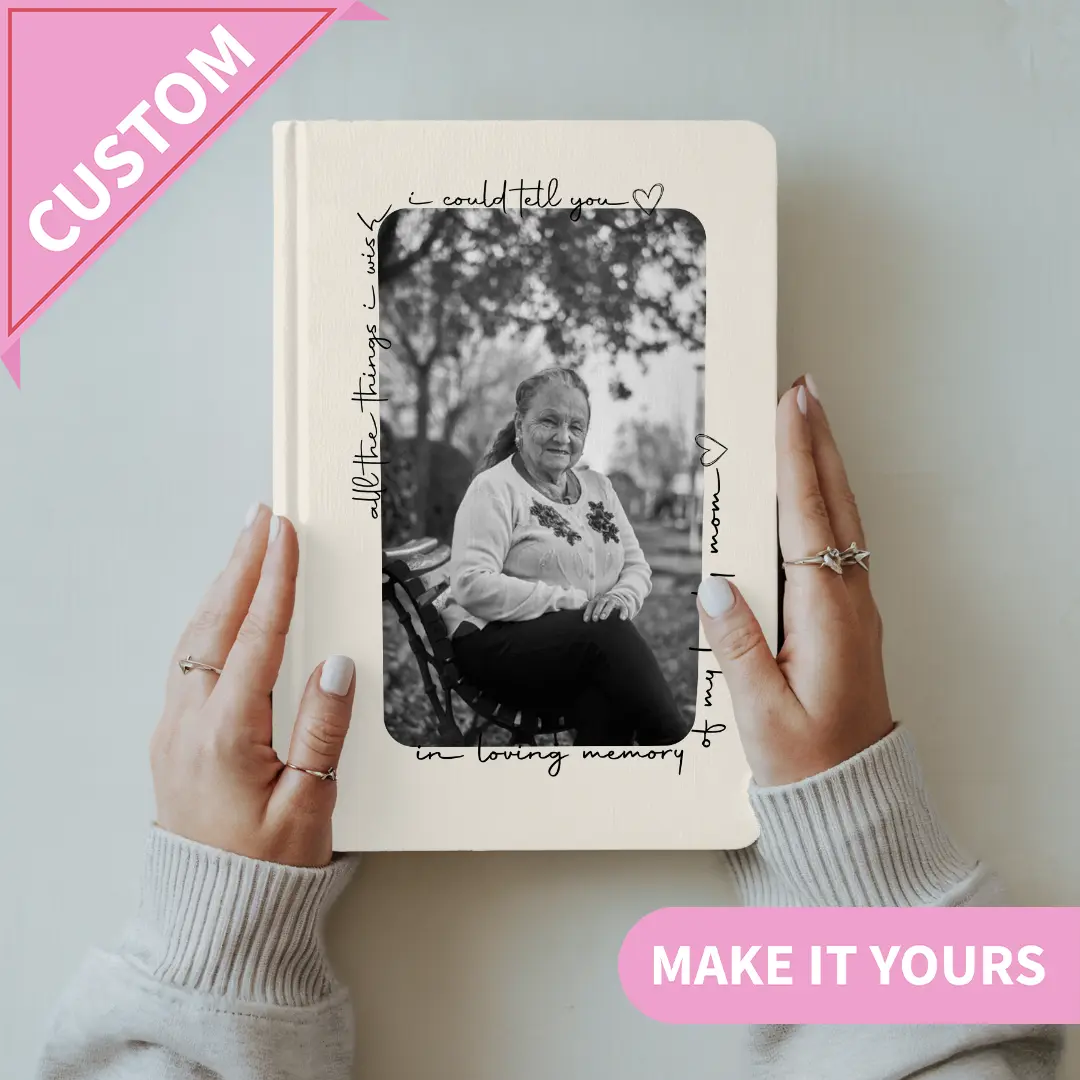 Personalized Handwritten Font Journal - Custom Photo Memory Keeper Notebook, Office Stationery Supplies for Loved Ones