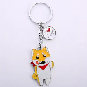 Dog Keychain Cute - Simple Design with Durable Material for Easy Gifting, Featuring Reddish Bite and Red Scarf
