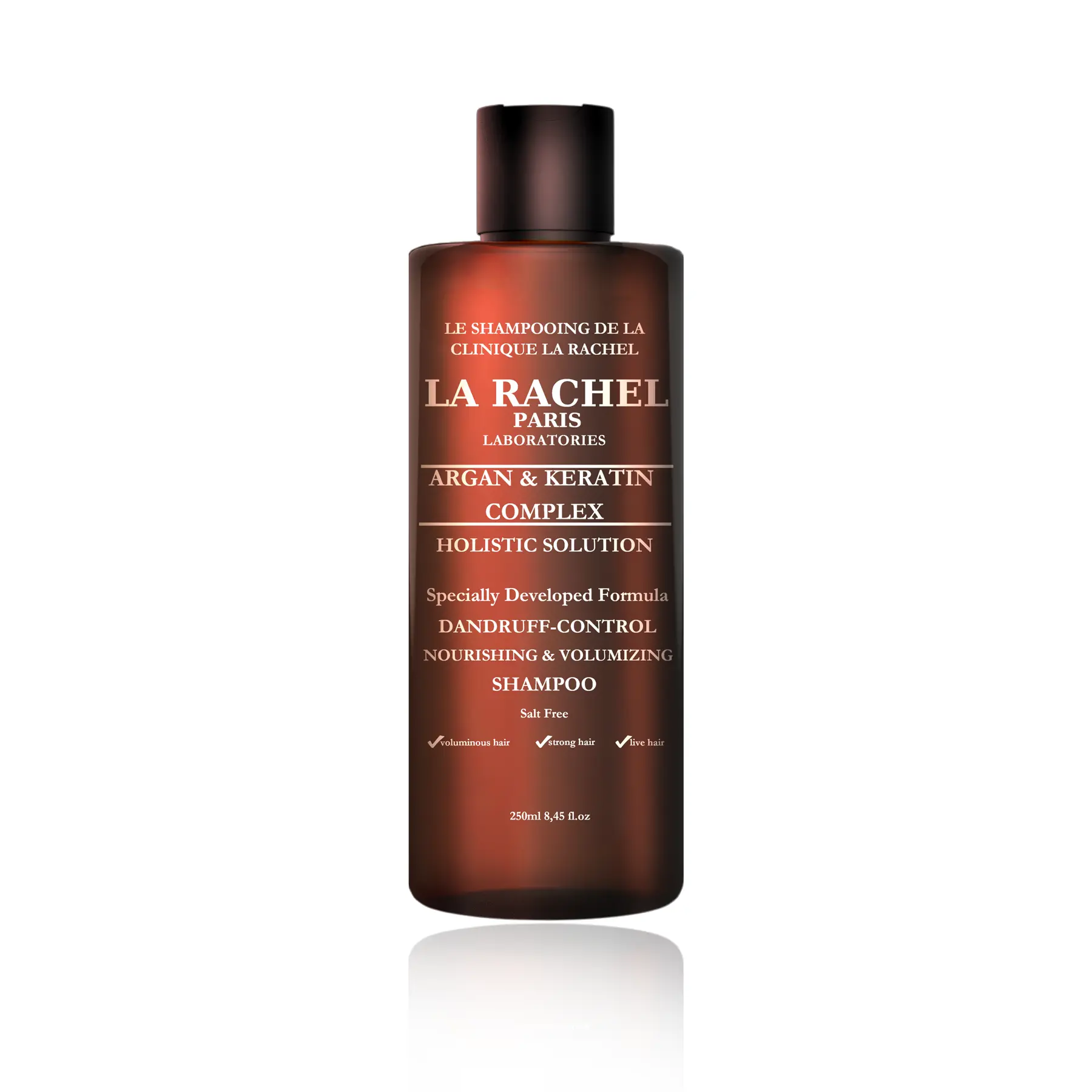 Anti-Dandruff Shampoo with Argan Oil and Keratin | Safe for Dry, Damaged & Color-Treated Hairs | Salt-Free Nourishing Formula for Strength and Shine | Volumizing Shampoo by La Rachel Paris Conditioner Gentle