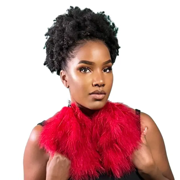 AIRY RED - MY FEATHER EARRINGS STYLISH CHIC ELEGANT