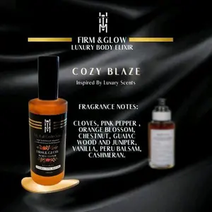 Glass Bottle 4oz Fall Collection Firm & Glow Body Elixir Pear Please