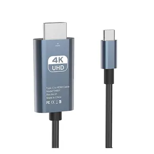 USB C to HDMI Cable 6.6ft 4K@30Hz USB Type-C to HDMI Adapter Thunderbolt 3/4 HDMI Adapter for Laptop MacBook Pro/Air, Galaxy/Monitor, iPhone15 Pro max, Dell XPS, Surface, Ipad Pro Plug Port