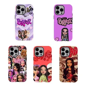 B-Bratz Doll Phone Case,for iPhone 16 15 14 13 12 11 for Samsung S25 24 23 22 21,Y2K Aesthetic smartphone Case,stylish girl Phone Case,Durable Design phone case,Protective Phone Cover