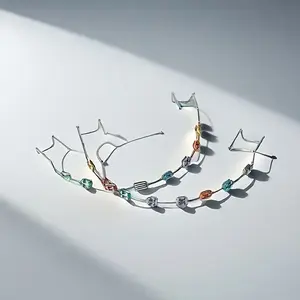 Stainless steel cosmetic denture sets, braces and retainers are corrosion-resistant, odorless and durable, making them ideal for student cosmetologists, dental students and orthodontists1101