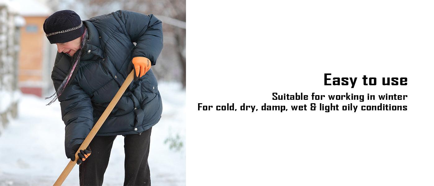 COOLJOB Waterproof Winter Freezer Gloves, Double Coated Rubber Safety Work Gloves(Orange) COOLJOB Waterproof Winter Freezer Gloves, Double Coated Rubber Safety Work Gloves(Orange)